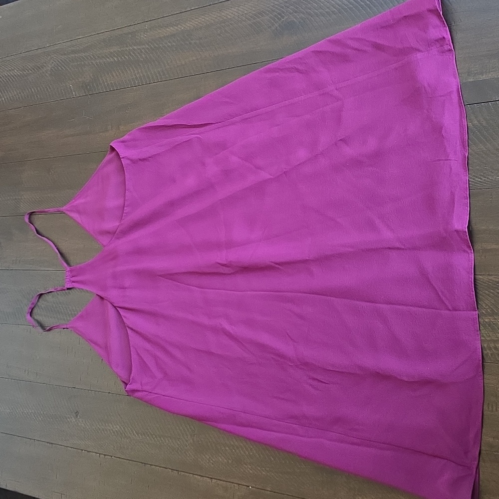 Alice + Olivia Fierra Racerback Silk Mini Slip Dress Burgundy Purple, Size S/P - Picture 9 of 9